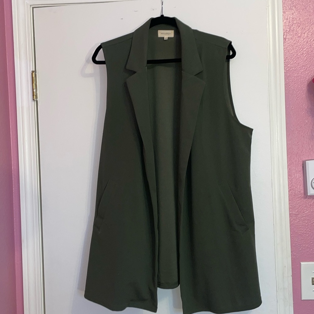 Dark Green Blazer Vest